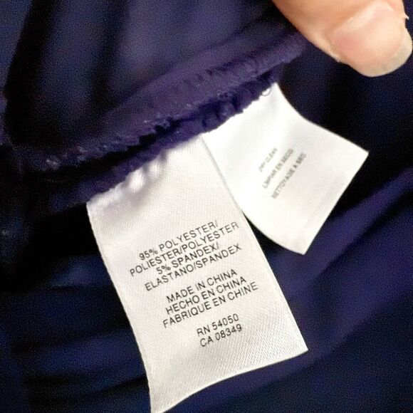 Evan Picone Surplice Neck Ruched Waist Cap Sleeve Midi Dress in Dark Purple 14 - Picture 6 of 6